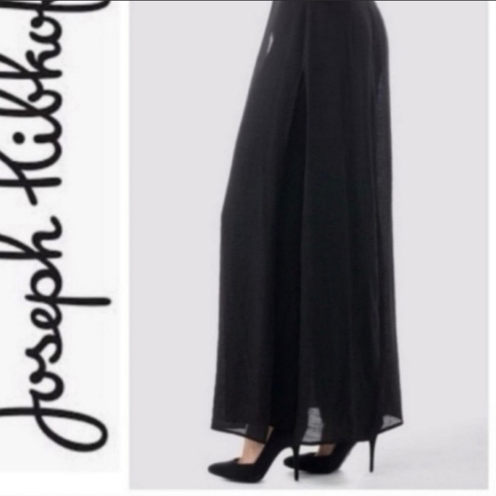 Joseph Ribkoff Wide Leg Sheer Overlay Pants Sz 8